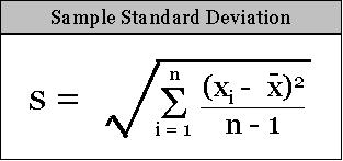 Sample Standard Deviation
